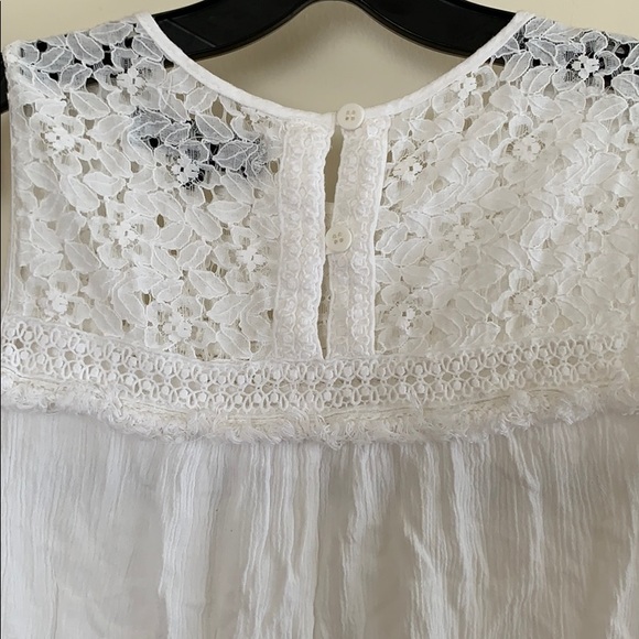 Max Studio White Floral Lace Tank - SOLD - Picture 5 of 7